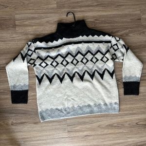 Maurices Mock Neck Print Sweater